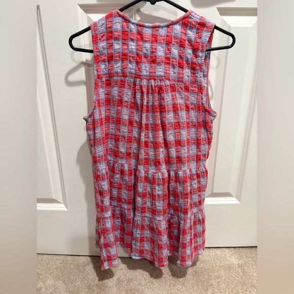 Pilcro by Anthropologie Plaid Sleeveless Babydoll Top Size Small - Picture 5 of 6